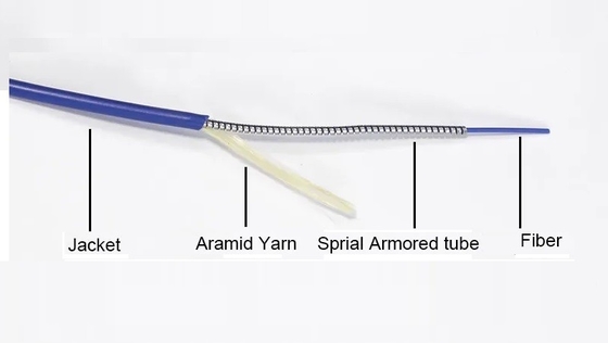 2mm Armored Fiber Optic Patch Cord SC/UPC To SC/UPC 3mm Fiber Optic Armroed Patch Cable 3.0mm Single Mode Simplex