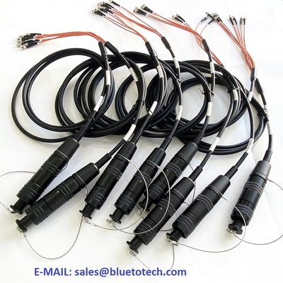 TFOCA bis ST 4CH Taktische Glasfaserkabelmontage Wasserdicht Militärische TFOCA bis ST 4 Kern-Faseroptik-Patch-Leiter